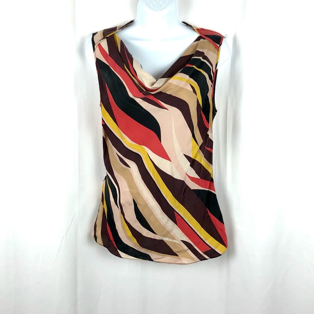 i.e. Silk cowl neck sleeveless top M